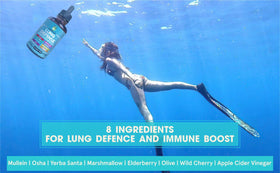 Undelio LUNG DEFENSE Complément Alimentaire 120 ml avec des herbes en arrière-plan