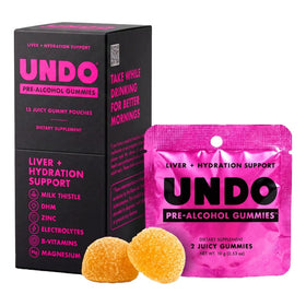 Undo Gummies pré-alcool sachet tropical avec deux gélules