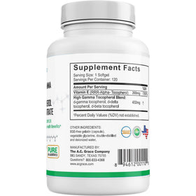 UNIQUE E Vitamine E Mélangée, gélules sur une table
