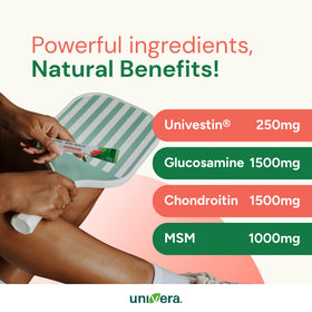 Univera Glucosamine Chondroitin MSM produit avec une vue de la boîte