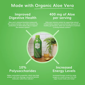 Univera Jus d'Aloe Vera Bio 1L, vue de côté