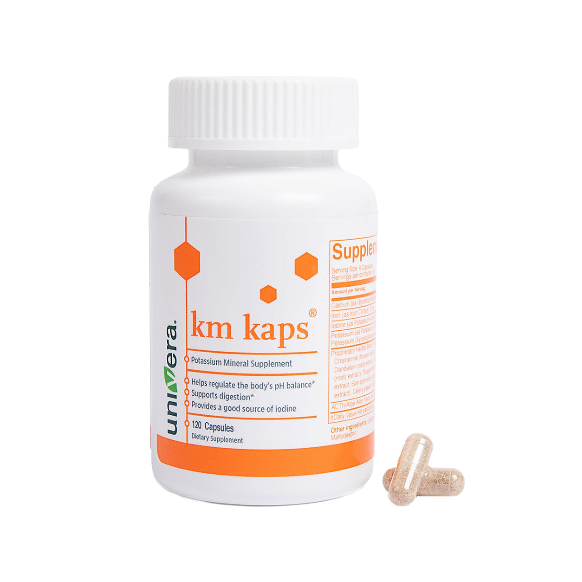Univera km KAPS Potassium 120 capsules vue de face
