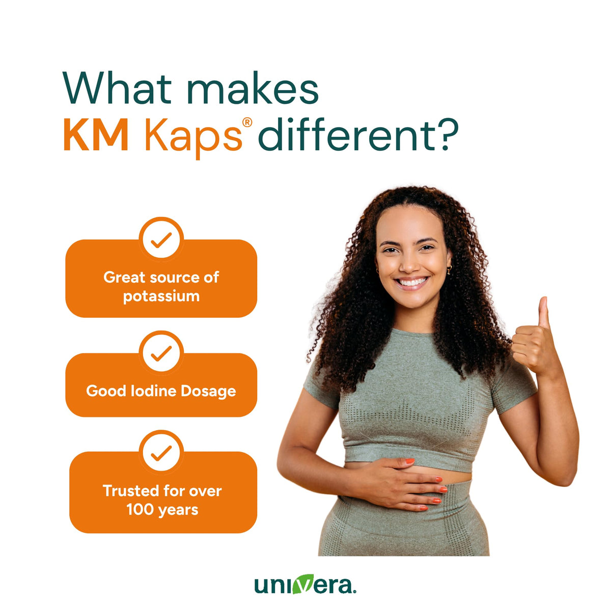 Univera km KAPS Potassium capsules ouvertes