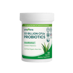 Univera Probiotiques et Prébiotiques 60 capsules, vue de face
