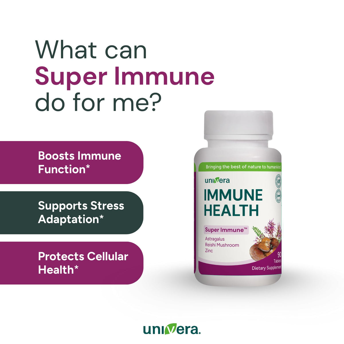 Univera Super daily wellness, vue de côté de la bouteille