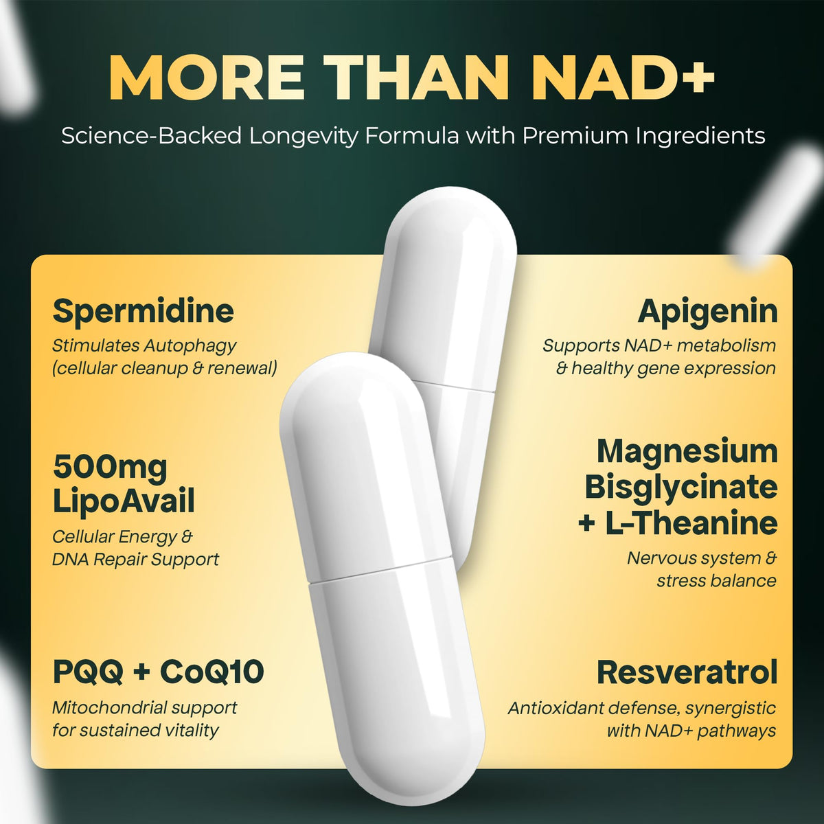 UPLIFE complément NAD+ 1 372mg sur une table