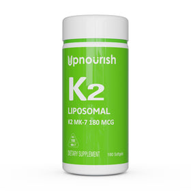 UpNourish Vitamine K2 MK7 180 mcg gélules mini dans la bouteille