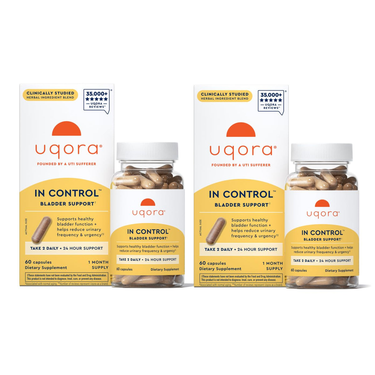 Uqora Complément Alimentaire Soutien Vésical 120 Capsules vue avant