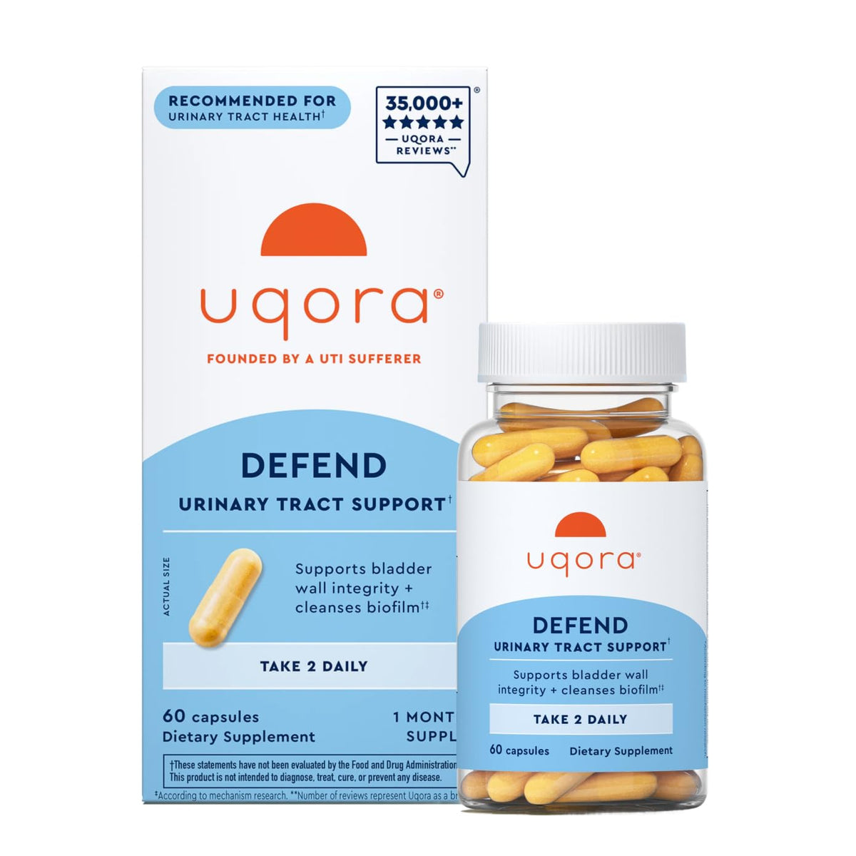 Uqora Defend 60 capsules vue avant avec étiquette