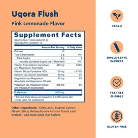 Uqora Flush sachets dans leur emballage
