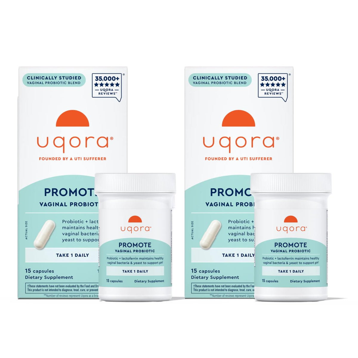 Uqora Promote Probiotique Vaginal 30 Capsules vue de face