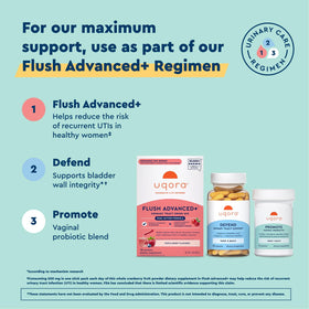 Uqora Promote Probiotique Vaginal avec gélules visibles