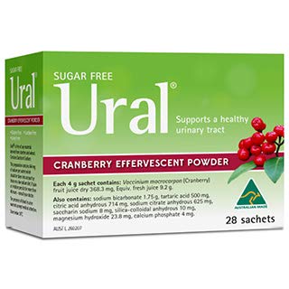 Ural Poudre Effervescente Cranberry sachets de 4g en pack de 28