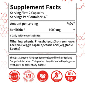 Urolithin A 1000mg Uroliso capsules side view