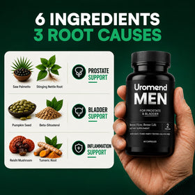 Uromend Complément Alimentaire Prostate 60 Capsules sur fond blanc