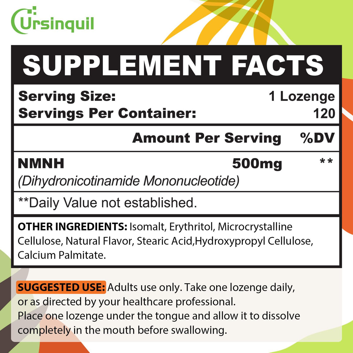 Ursinquil NMNH 500mg comprimés sublinguaux
