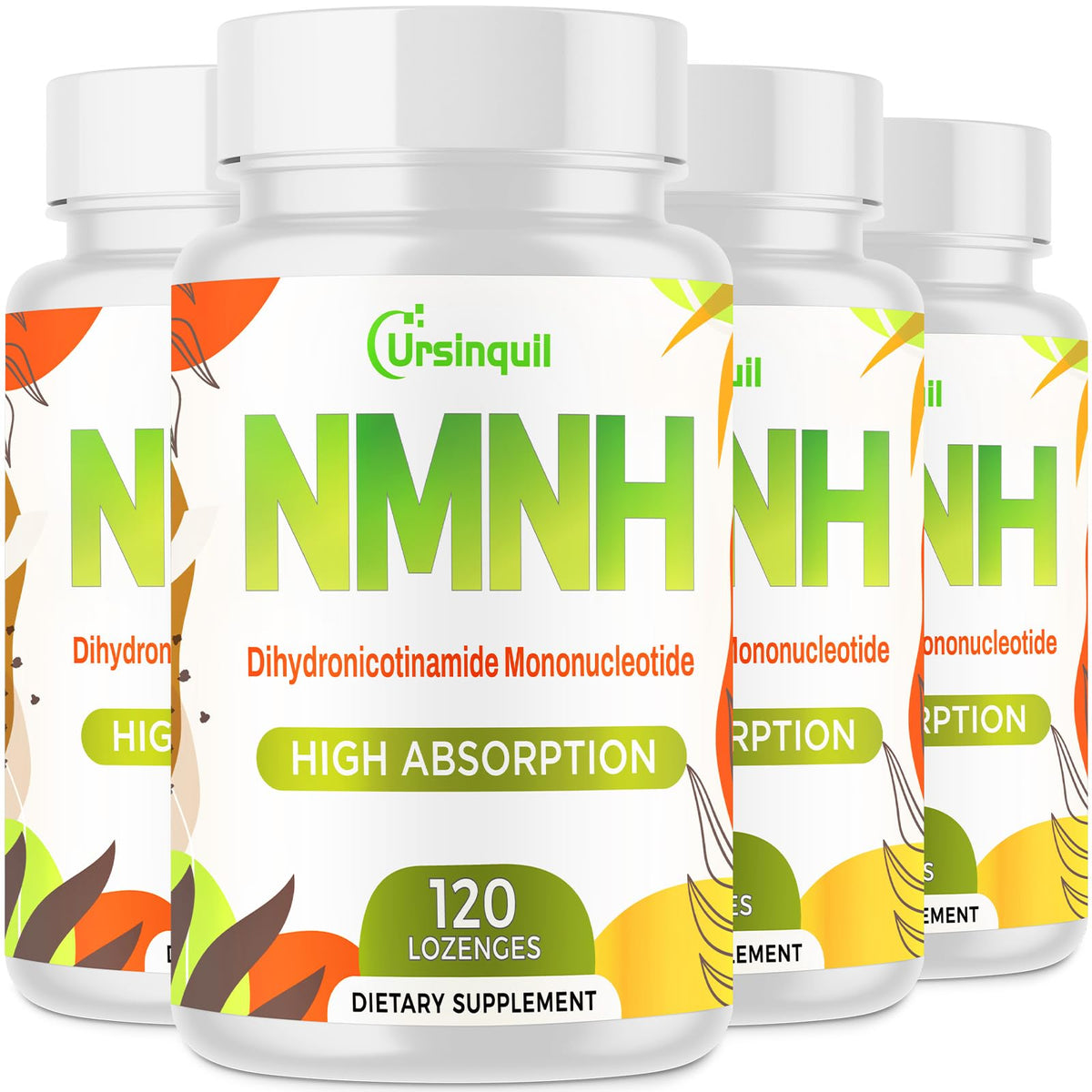 Ursinquil NMNH 500mg flacon vue de face avec 120 pastilles