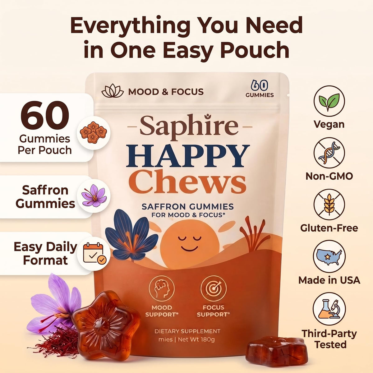 Usage des Omdeko Saphire Happy Chews 3PCS dans un cadre quotidien