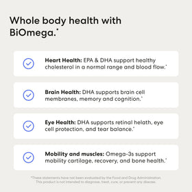 USANA BiOmega Premium Omega-3 capsules sur une table