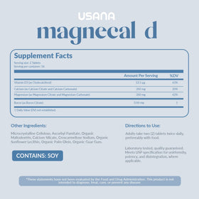 USANA MagneCal D comprimés avec vue rapprochée des comprimés