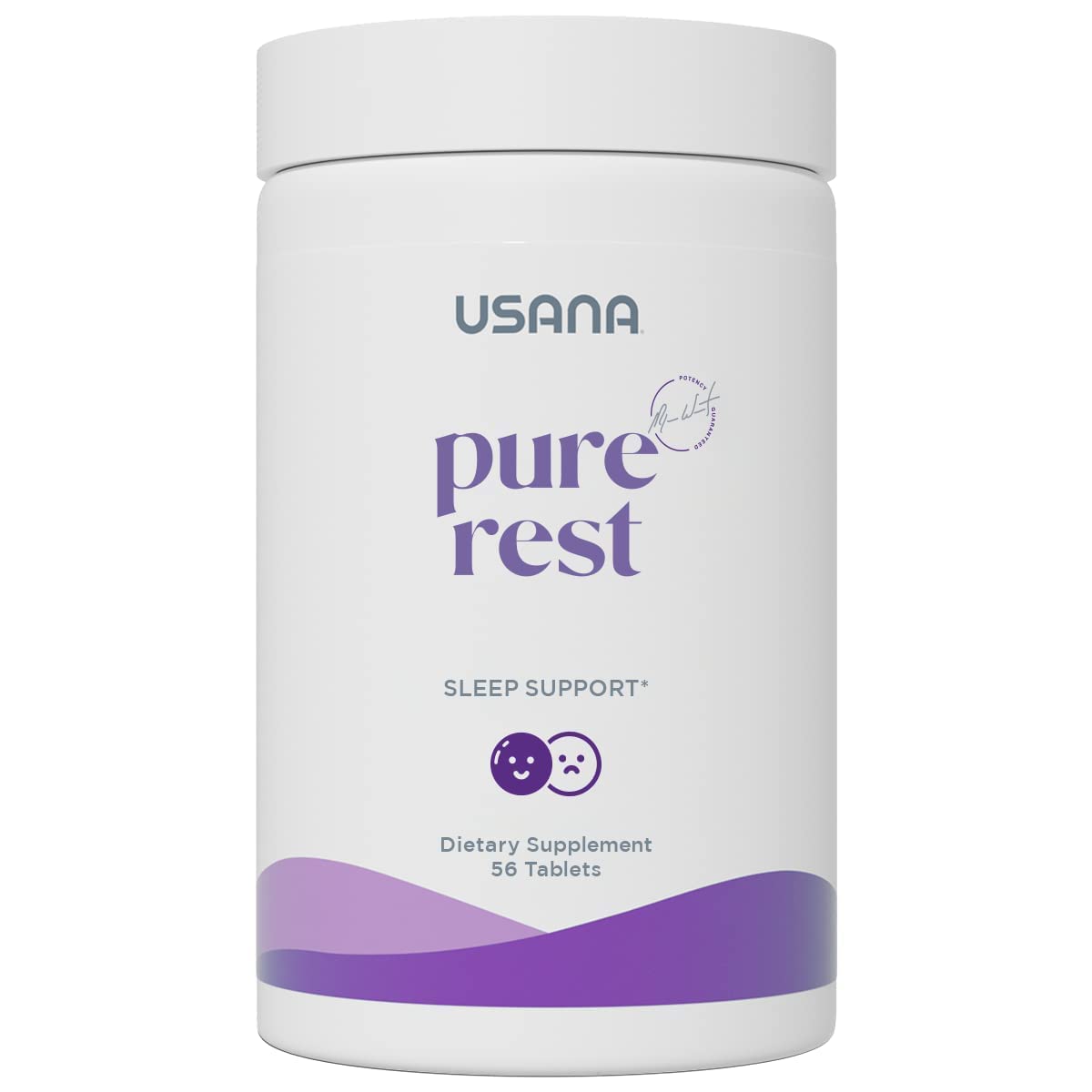 USANA Pure Rest Mélatonine comprimés dissolvables sans sucre, boîte de 56 comprimés