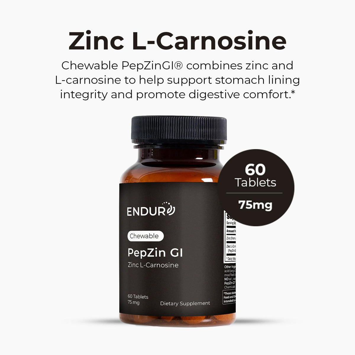 use Products Pep-Zin GI comprimés à mâcher, vue de côté