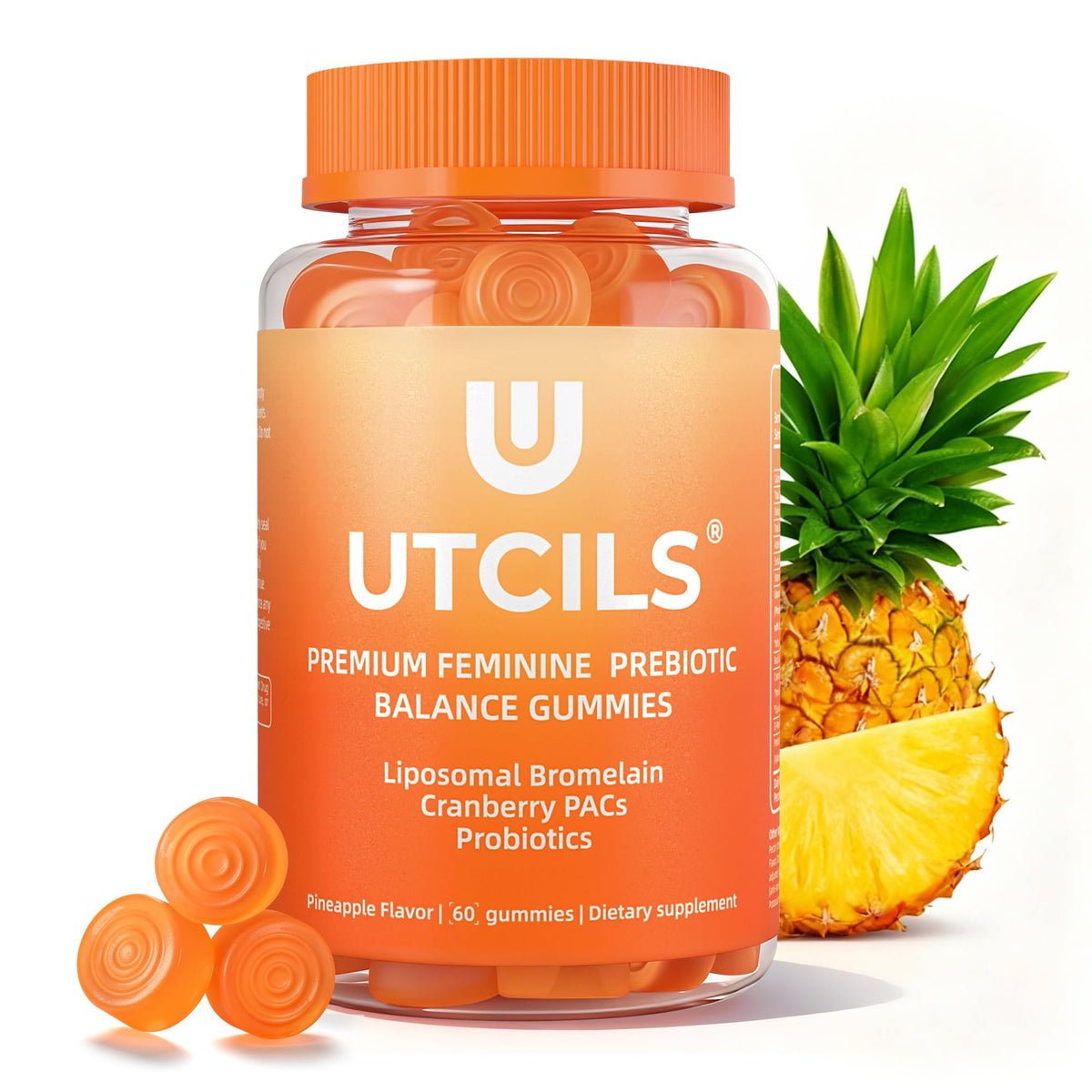 Utcils Gélifiés Équilibre Féminin Premium 60 Gummies, avant