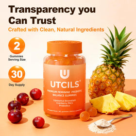 Utcils Gélifiés Équilibre Féminin Premium, gummies dans une main