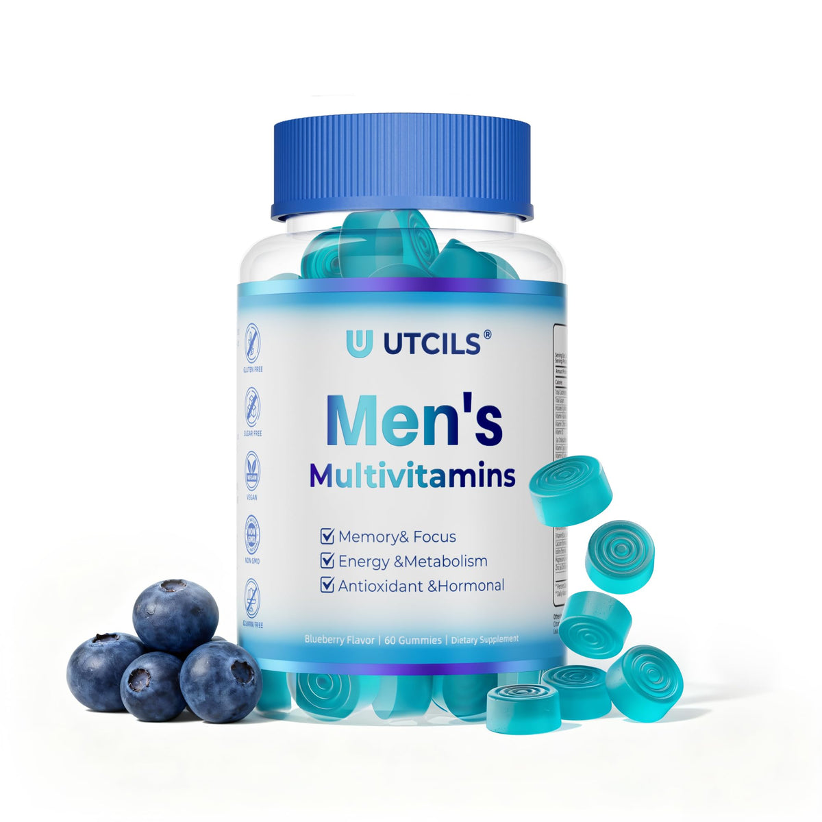 Utcils Gummies Multivitamines pour Hommes 5-en-1 vue avant
