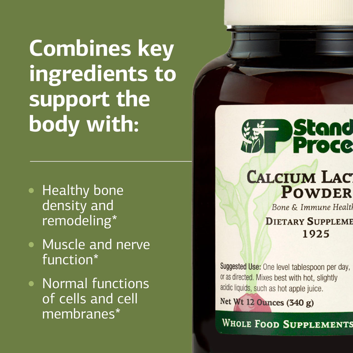 Utilisation de Calcium Lactate Standard Process dans une routine quotidienne