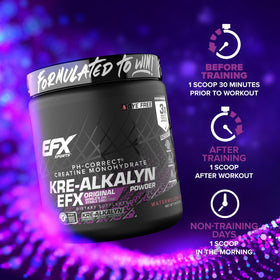 Utilisation de Kre-Alkalyn EFX Poudre pendant une séance d'entraînement
