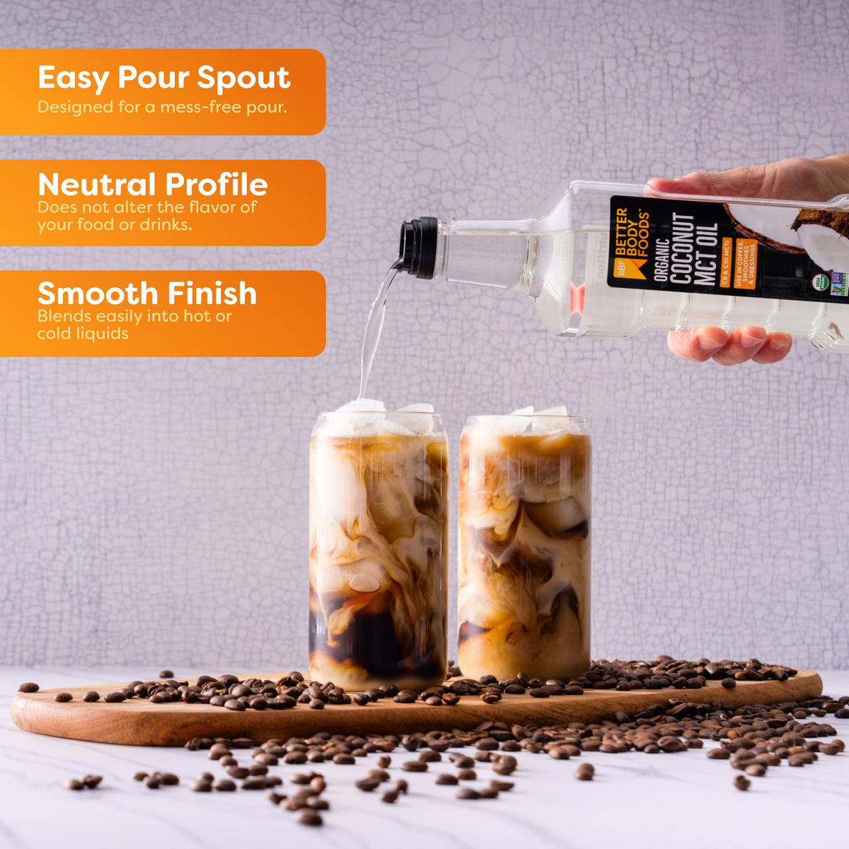 Utilisation de l'huile de MCT Bio dans une recette de smoothie