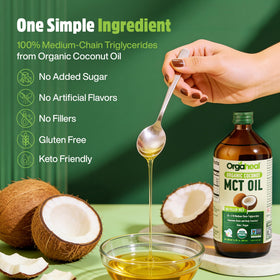 Utilisation de l'huile MCT Bio Orgaheal dans un smoothie