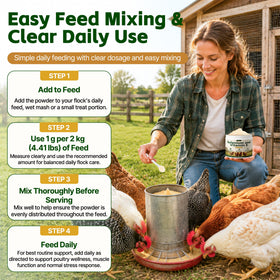 Utilisation de la poudre de sélénium et vitamine E pour poules