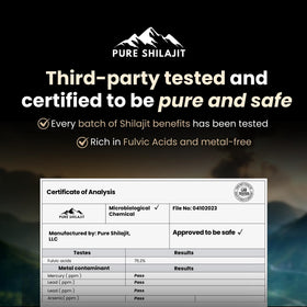 Utilisation de la résine de Shilajit Himalayen PURE HEALTH MAX