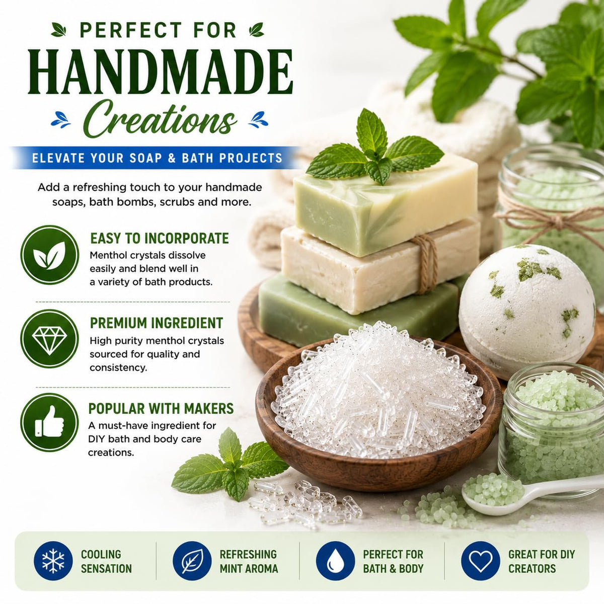 Utilisation des cristaux de menthol pour la fabrication de savons