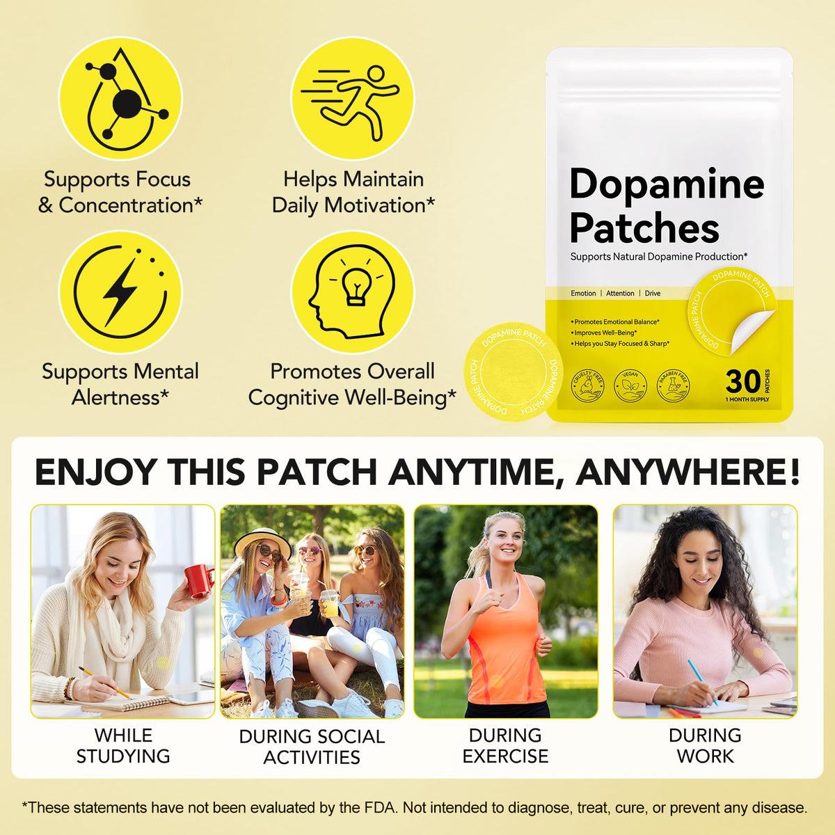 Utilisation des patches Dopamine ZIXBMHYJ en extérieur