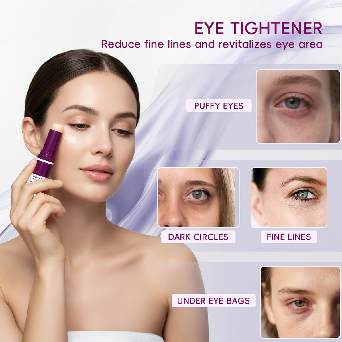 Utilisation du Baume Multi-Usage Calcium sur le contour des yeux