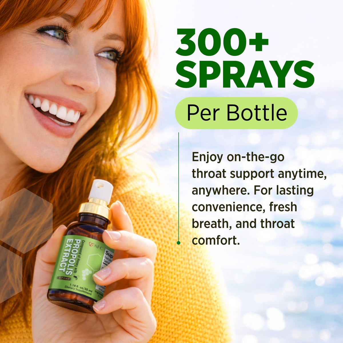 Utilisation du spray gorge AFC Propolis Brésilien