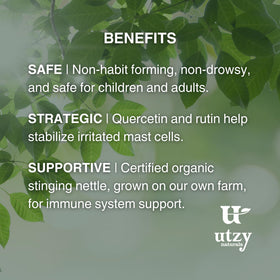 Utzy Naturals Allurtica affichant les dimensions de l'emballage