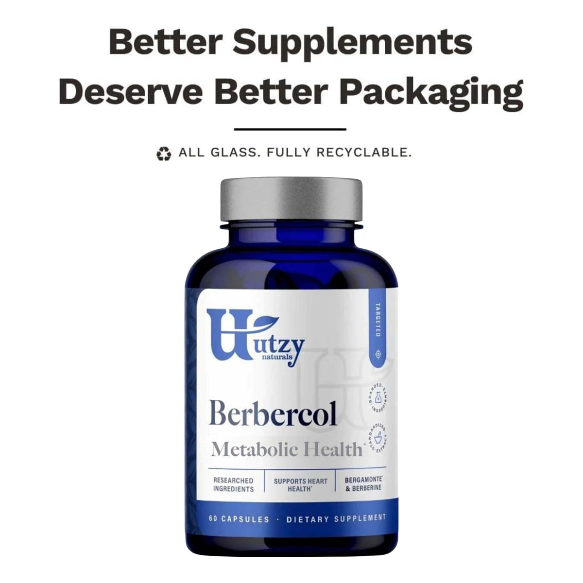 Utzy Naturals Berbercol 500mg Citrus Bergamot capsules ingredients list
