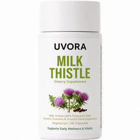 UVORA Milk Thistle 90 capsules vue de face avec emballage