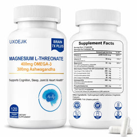 UXOEJIK Complément Alimentaire Magnésium L-Thréonate 2000mg - Flacon avant