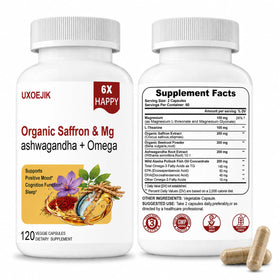 UXOEJIK Compléments Alimentaires au Safran 200mg - Boîte vue de face