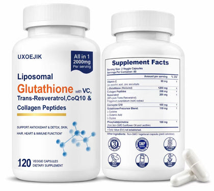 UXOEJIK Glutathion Liposomal 2000MG boîte avant