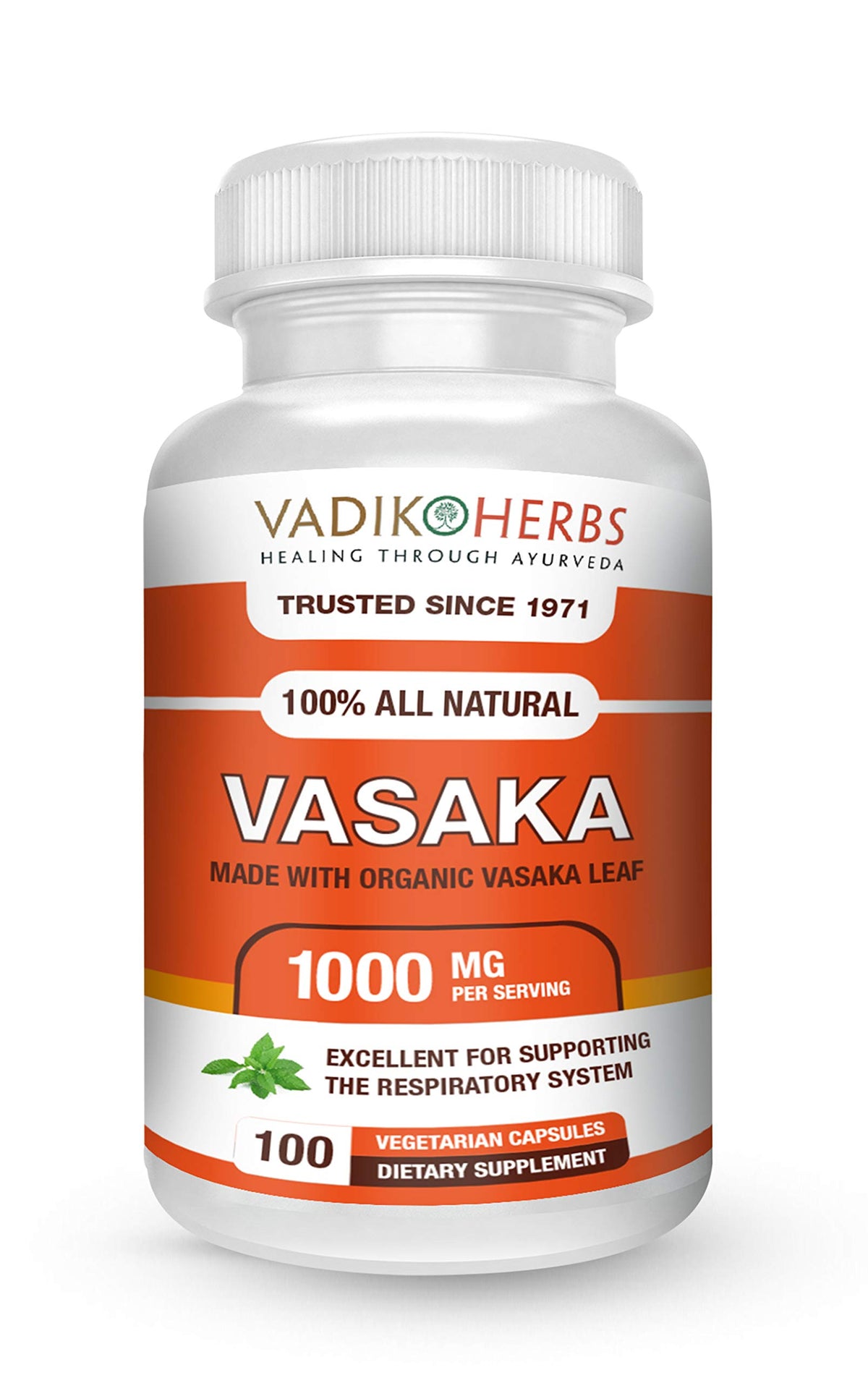 Vadik Herbs Vasaka Poudre 100 Vegicaps vue de face