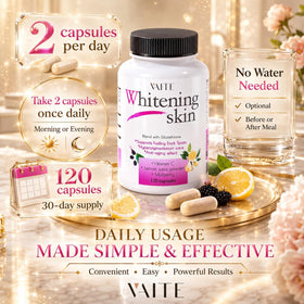 VAITE Compléments Alimentaires 120 Capsules Vegan sur une table en bois