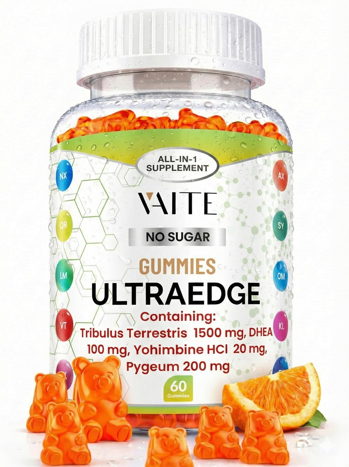VAITE UltraEdge Herbal Complex Gummies, 60 gommes véganes