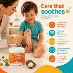 VAL Crème de Magnésium pour Enfants 118 ml avec ingrédients naturels