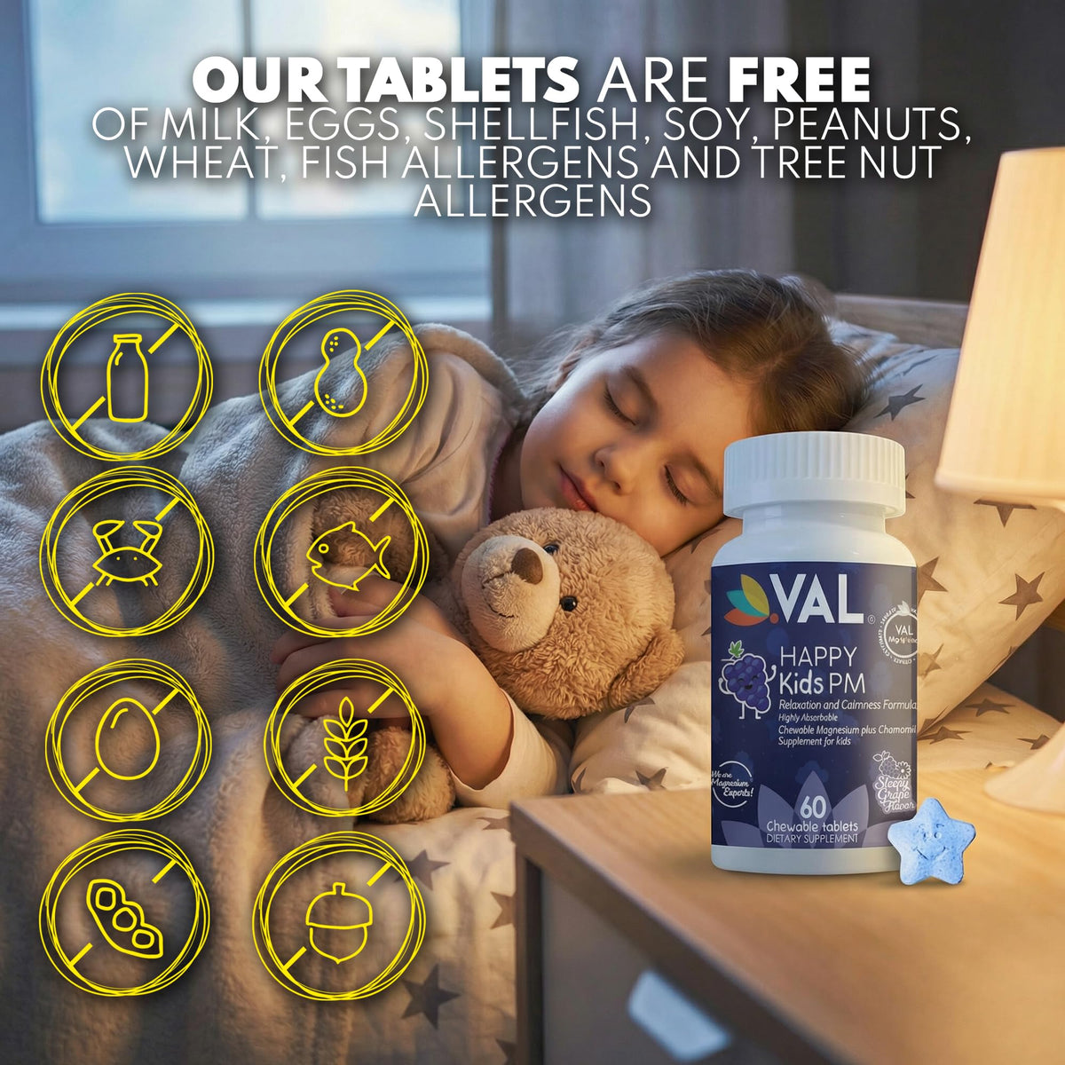 VAL Gummies Magnésium Enfants 60 Ct - illustration de la saveur raisin